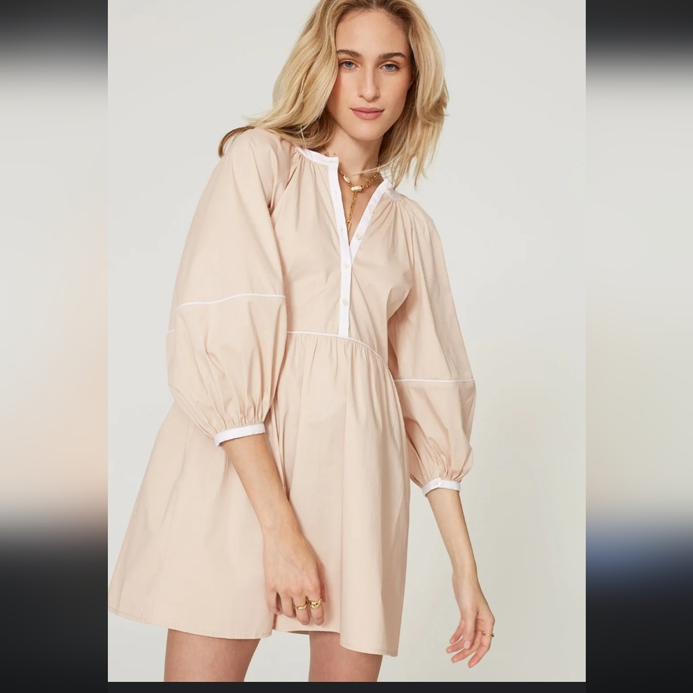 Staud Puff Sleeve Demi Dress Size Medium